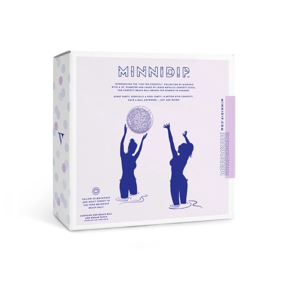 Clear Confetti Beach Ball in Gold - Picture 2 of 5